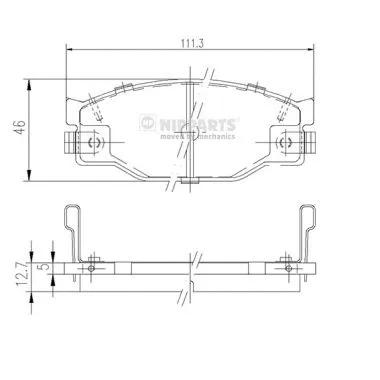 Brake Pad Set, disc brake (J3609005)