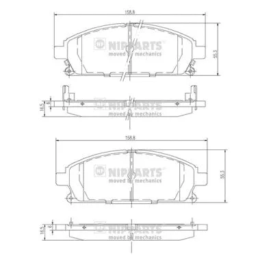 Brake Pad Set, disc brake (J3601071)