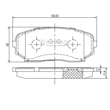 Brake Pad Set, disc brake (N3603070)