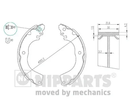 Brake Shoe Set (N3505049)
