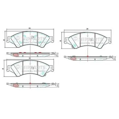 Brake Pad Set, disc brake (N3603075)