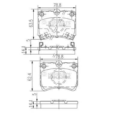 Brake Pad Set, disc brake (J3603032)