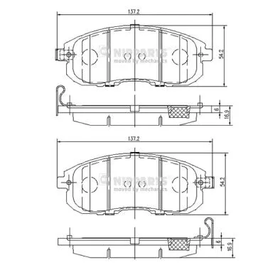 Brake Pad Set, disc brake (N3601099)