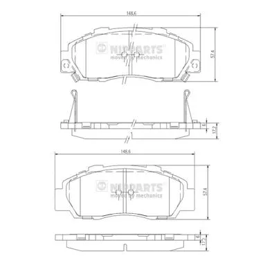 Brake Pad Set, disc brake (J3604032)