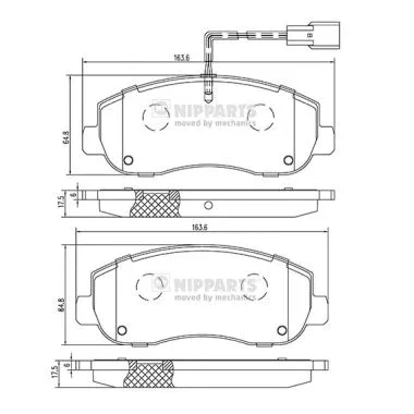 Brake Pad Set, disc brake (N3601105)