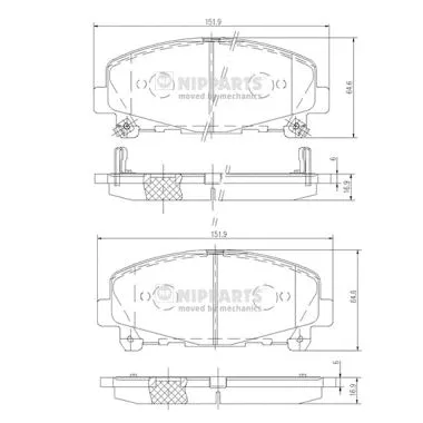 Brake Pad Set, disc brake (N3604069)