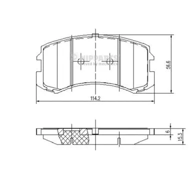Brake Pad Set, disc brake (J3605048)