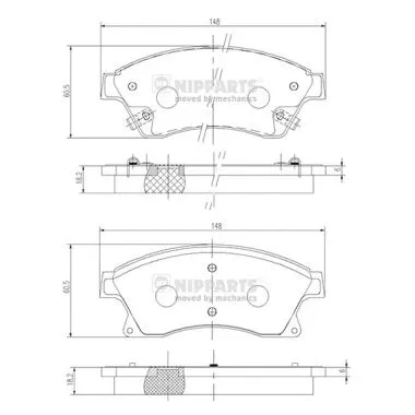 Brake Pad Set, disc brake (N3600914)