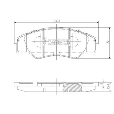 Brake Pad Set, disc brake (N3602137)