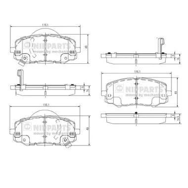 Brake Pad Set, disc brake (N3600552)