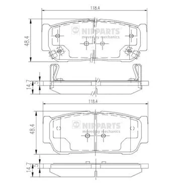 Brake Pad Set, disc brake (N3610402)