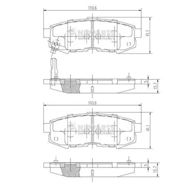 Brake Pad Set, disc brake (N3613023)