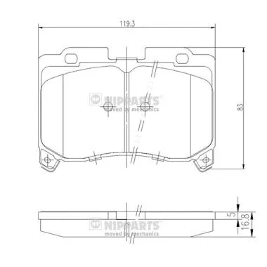 Brake Pad Set, disc brake (J3602069)