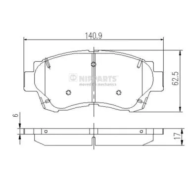 Brake Pad Set, disc brake (J3602060)