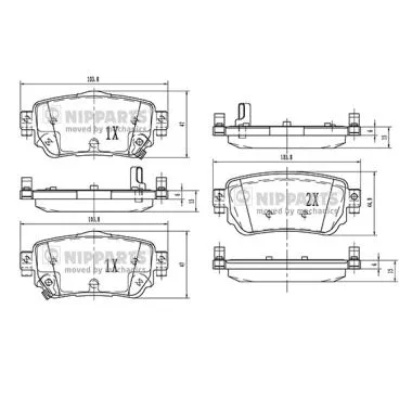 Brake Pad Set, disc brake (N3611060)