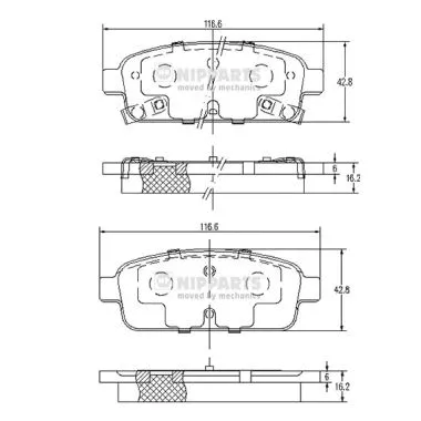 Brake Pad Set, disc brake (N3610906)