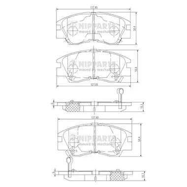 Brake Pad Set, disc brake (J3605027)