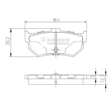 Brake Pad Set, disc brake (J3618000)