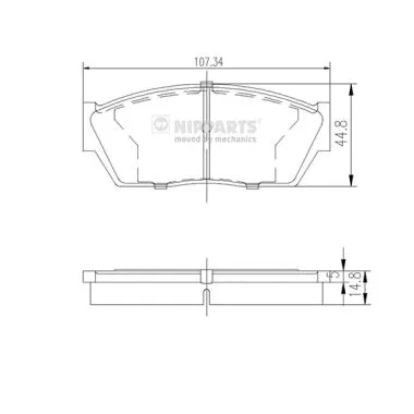 Brake Pad Set, disc brake (J3604013)