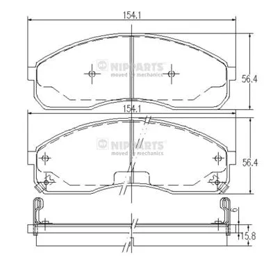 Brake Pad Set, disc brake (J3600310)