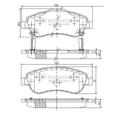 Brake Pad Set, disc brake (N3604066)