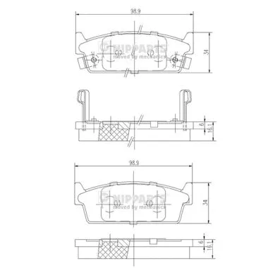 Brake Pad Set, disc brake (J3611024)