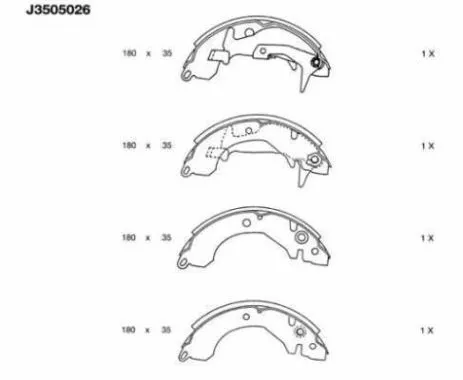 Brake Shoe Set (J3505026)