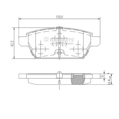 Brake Pad Set, disc brake (J3613019)