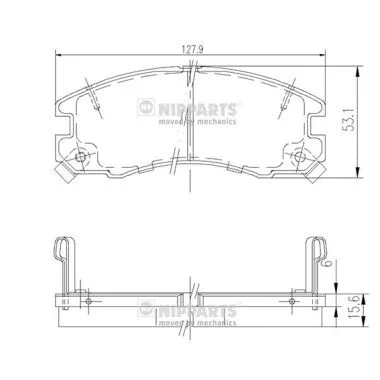 Brake Pad Set, disc brake (J3602049)