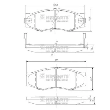 Brake Pad Set, disc brake (J3601033)