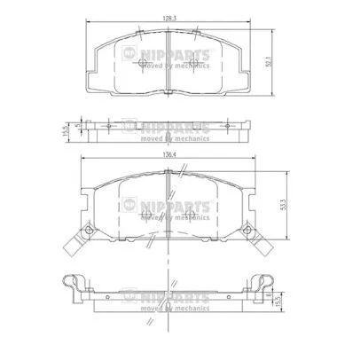 Brake Pad Set, disc brake (J3602042)