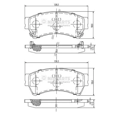 Brake Pad Set, disc brake (N3603071)