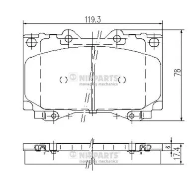 Brake Pad Set, disc brake (J3602097)