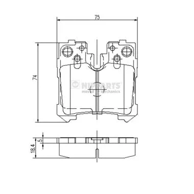 Brake Pad Set, disc brake (N3612037)