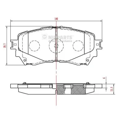 Brake Pad Set, disc brake (N3603074)