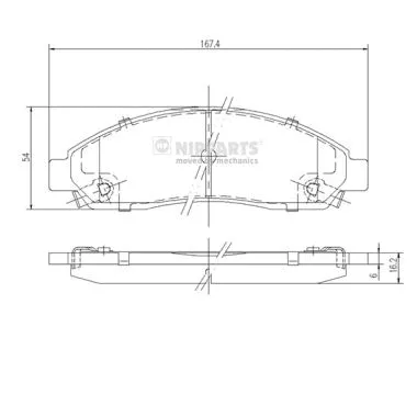 Brake Pad Set, disc brake (N3609010)