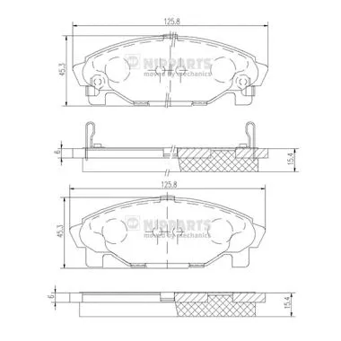 Brake Pad Set, disc brake (J3606011)