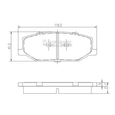 Brake Pad Set, disc brake (J3608003)