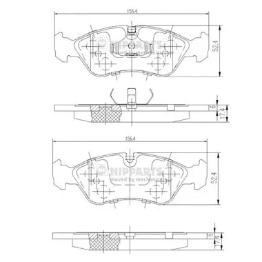 Brake Pad Set, disc brake (J3600900)