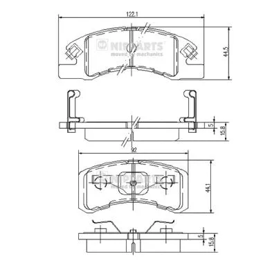 Brake Pad Set, disc brake (N3606021)