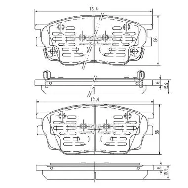 Brake Pad Set, disc brake (J3603055)