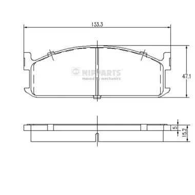Brake Pad Set, disc brake (J3609002)