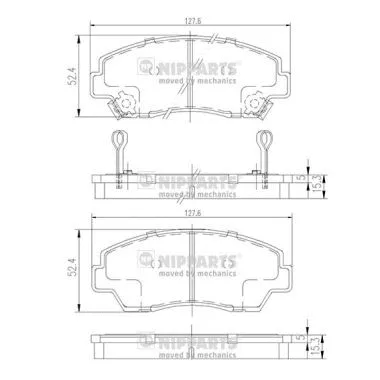 Brake Pad Set, disc brake (J3603034)
