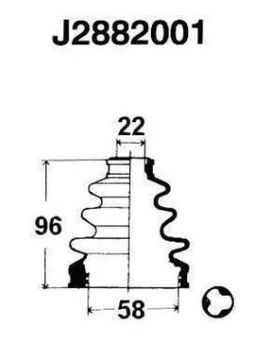 Bellow Kit, drive shaft (J2882001)