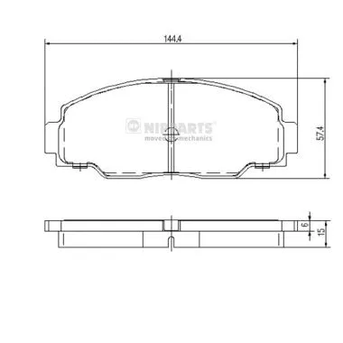 Brake Pad Set, disc brake (J3602079)