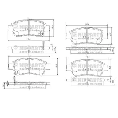 Brake Pad Set, disc brake (J3602086)