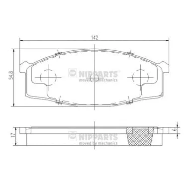 Brake Pad Set, disc brake (J3601061)