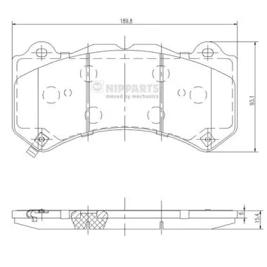 Brake Pad Set, disc brake (N3601103)