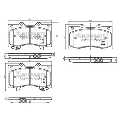 Brake Pad Set, disc brake (N3601109)