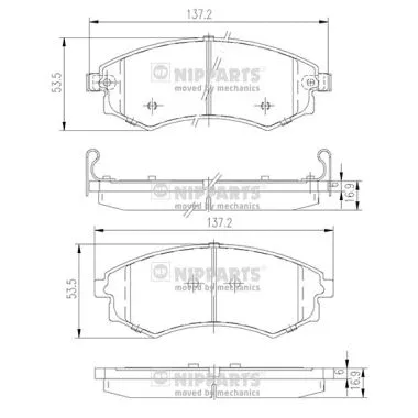 Brake Pad Set, disc brake (J3600401)